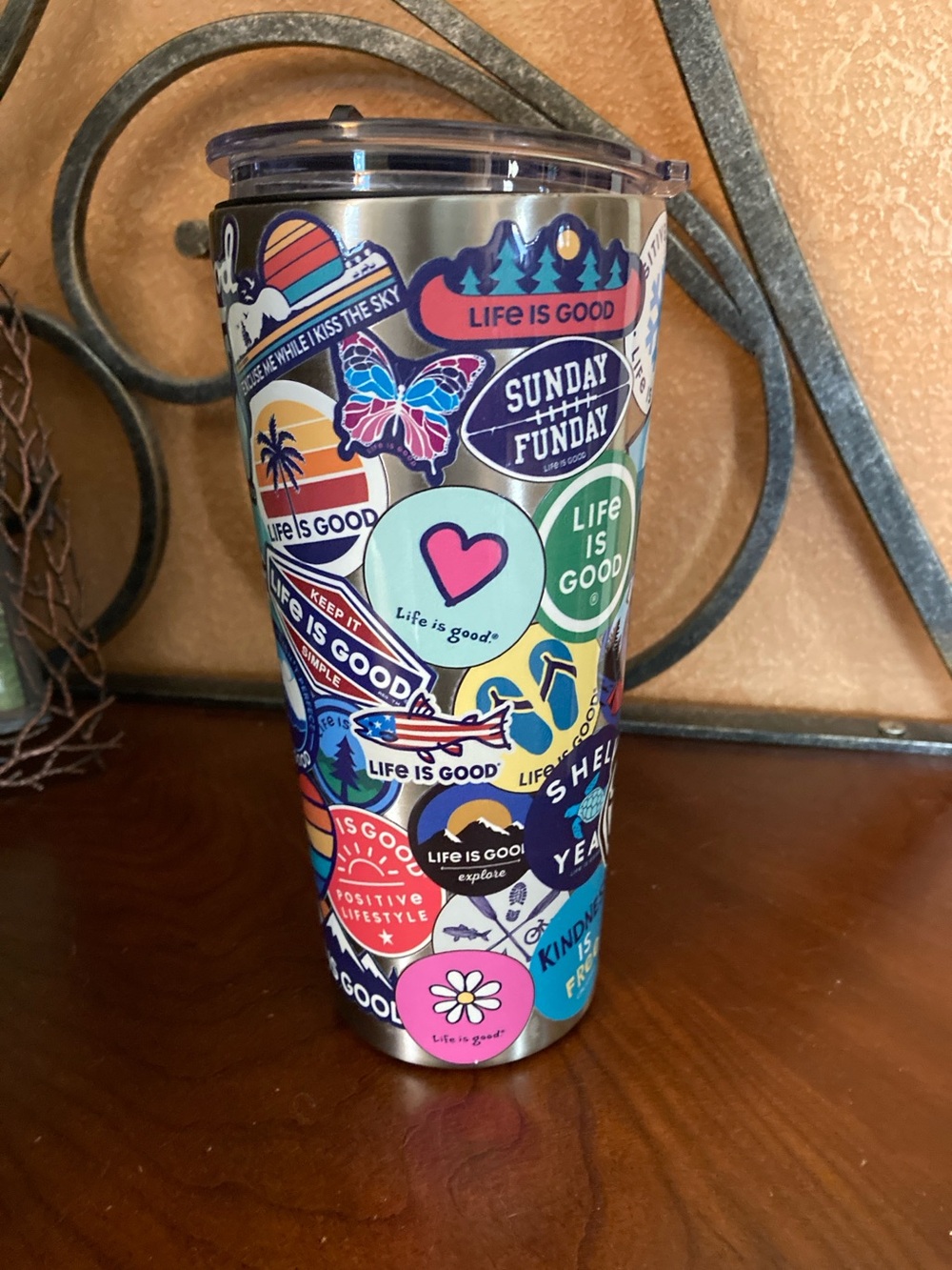 Life is Good Stainless Steel decal accent 24oz. Tumbler